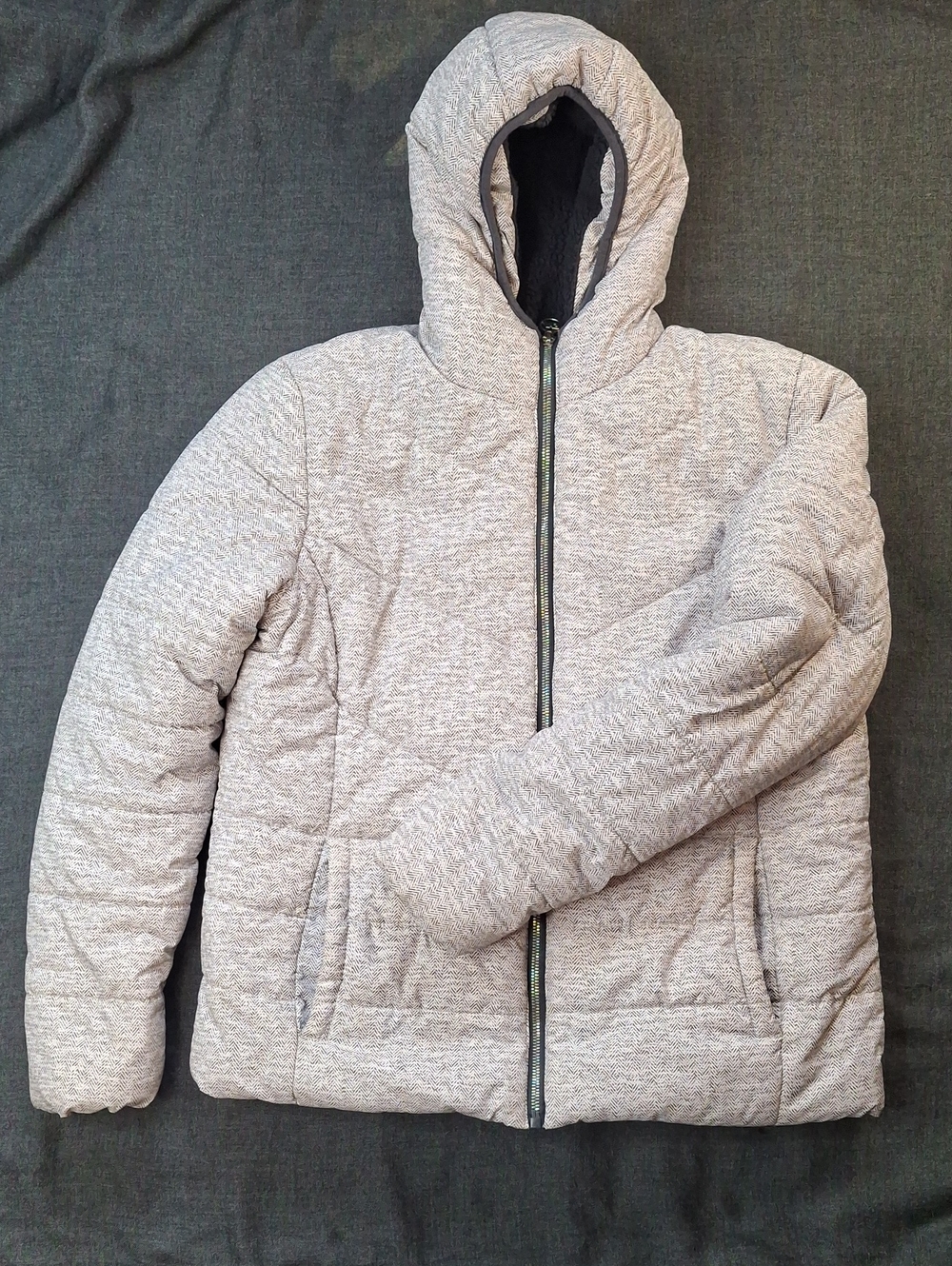 New Balance Sherpa Lined Hooded Puffer Jacket L